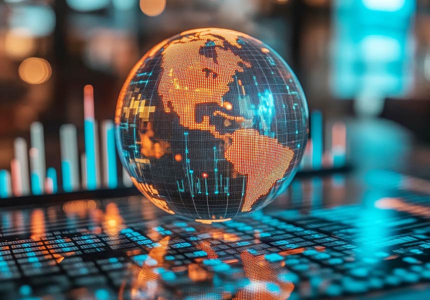 해외 ETF와 글로벌 투자 포트폴리오를 상징하는 이미지