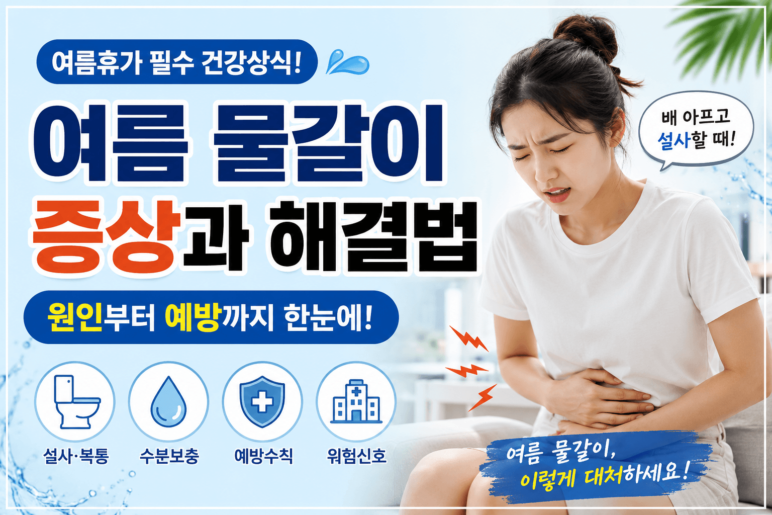 여름만 되면 배 아프고 설사한다면? 물갈이 증상 원인과 빠른 해결법