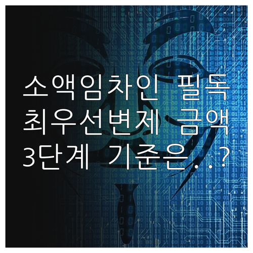 소액임차인 최우선변제 금액 결정 기준..