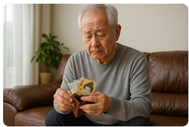 노후 자산을 걱정하는 한국 노인