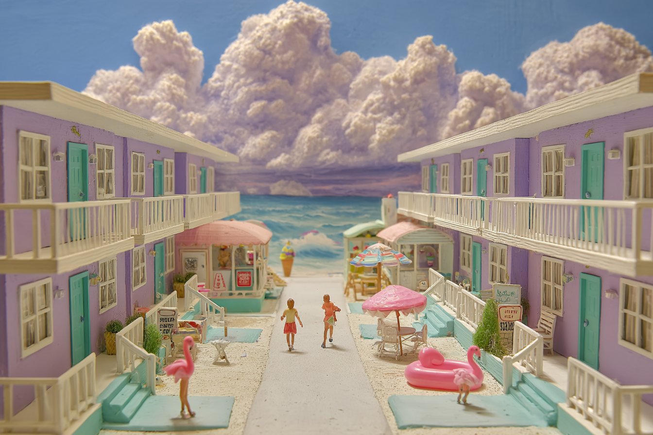 미니어처풍으로 재해석한 더 플로리다 프로젝트 장면 by pearl's review