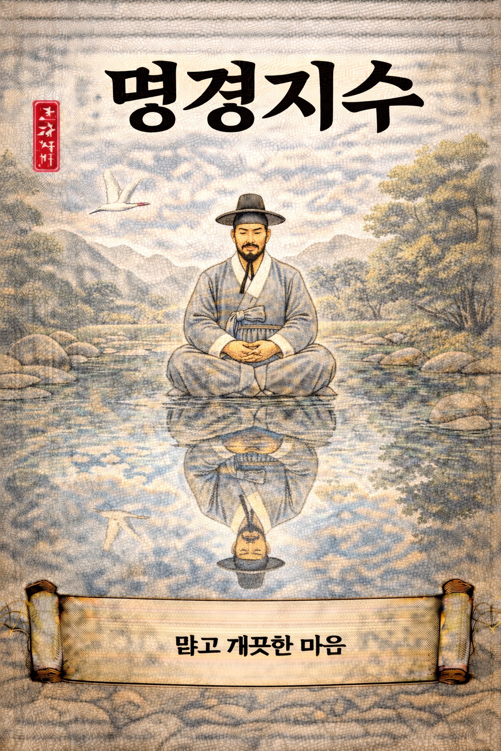 명경지수 사자성어 이미지