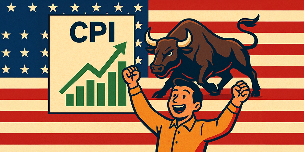 CPI발표 후 예상치 와 부합해 황소가 튀어나와 좋아하는 사람
