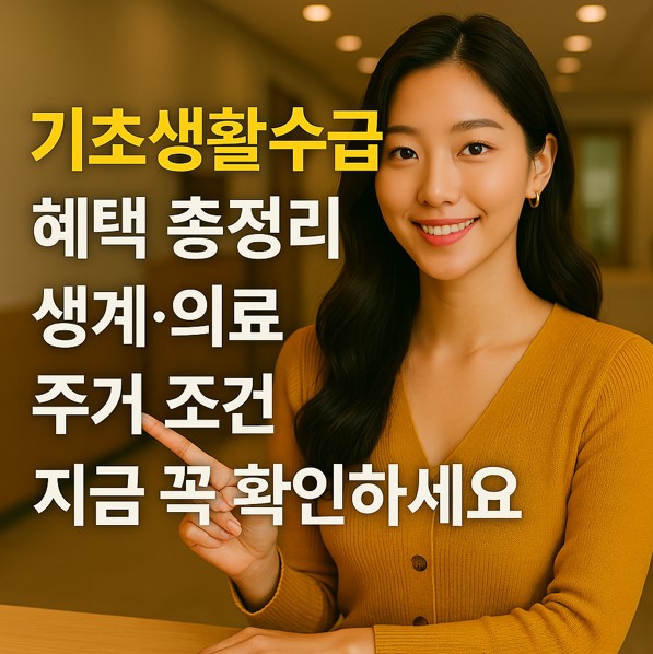 2025 기초생활수급자 혜택 총정리! 생계&middot;의료&middot;주거 조건, 지금 꼭 확인하세요