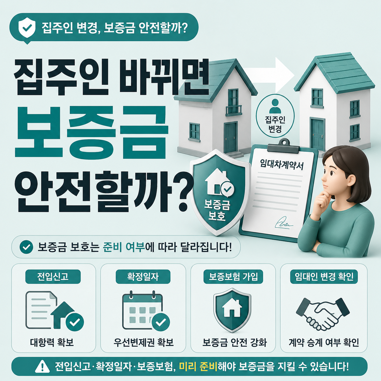 집주인이 바뀐 상황에서 보증금 안전 여부를 확인하는 세입자