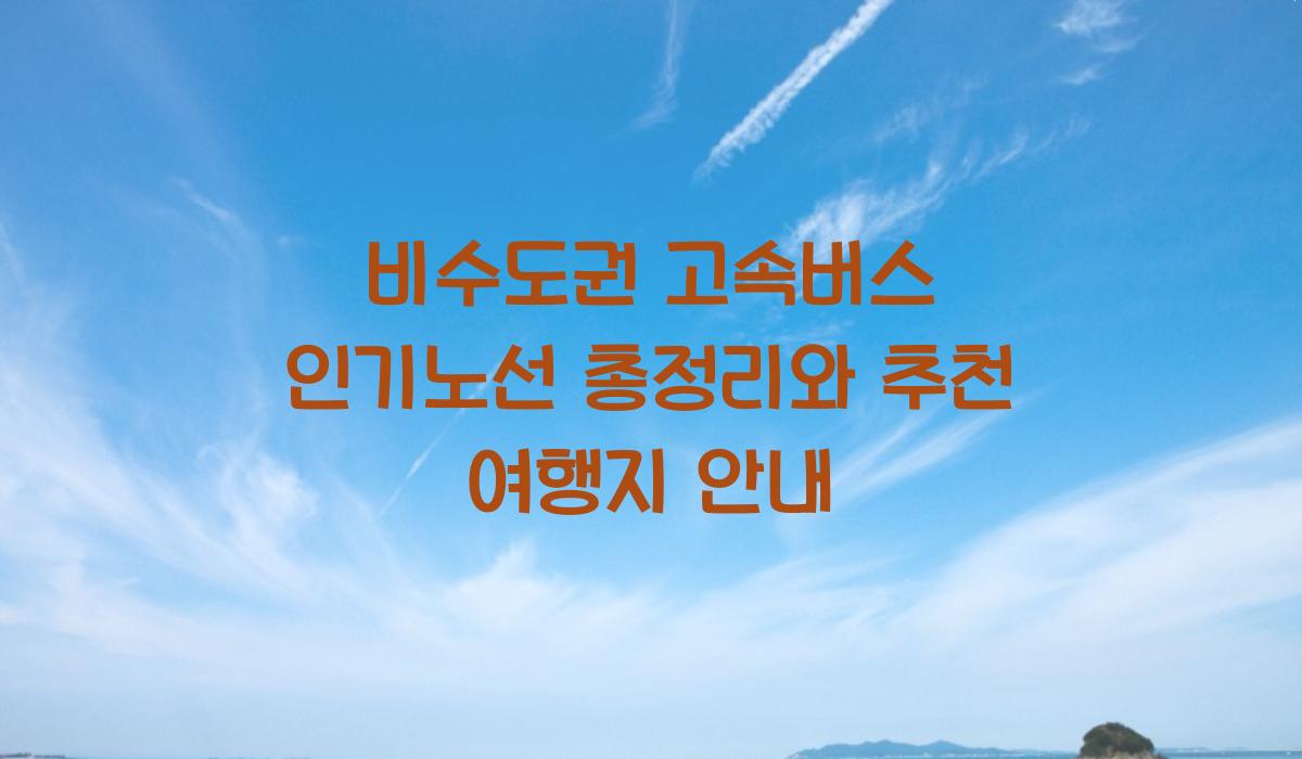 비수도권 고속버스 인기노선
