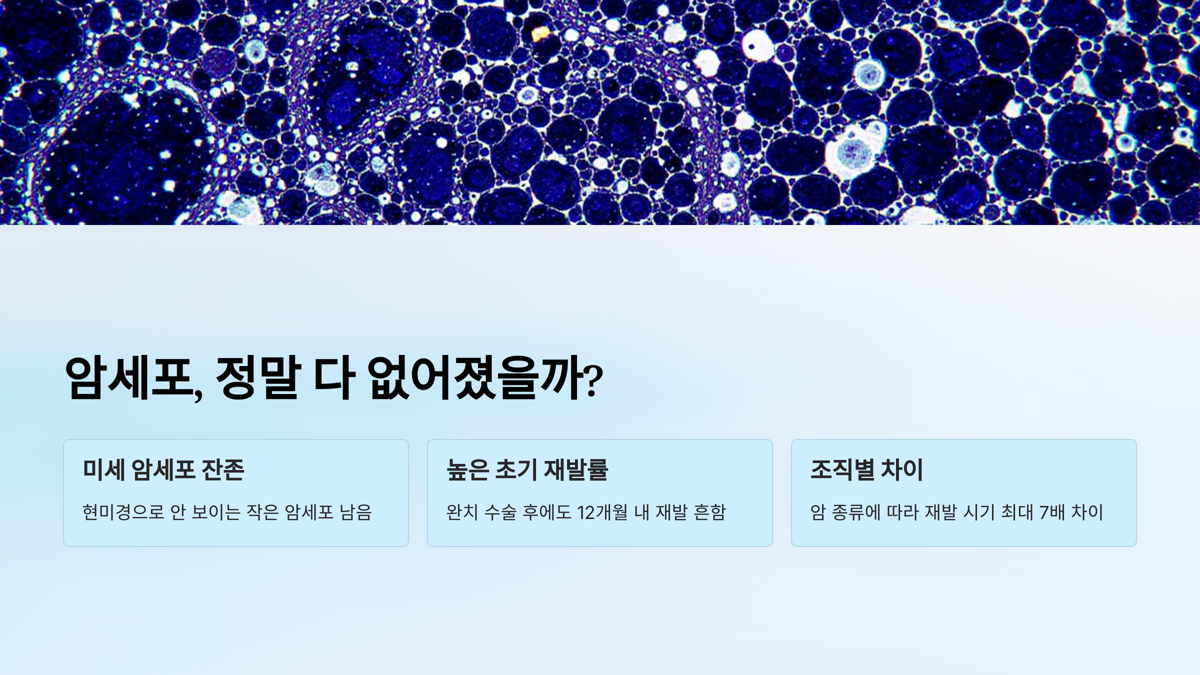 암세포, 정말 다 없어졌을까?