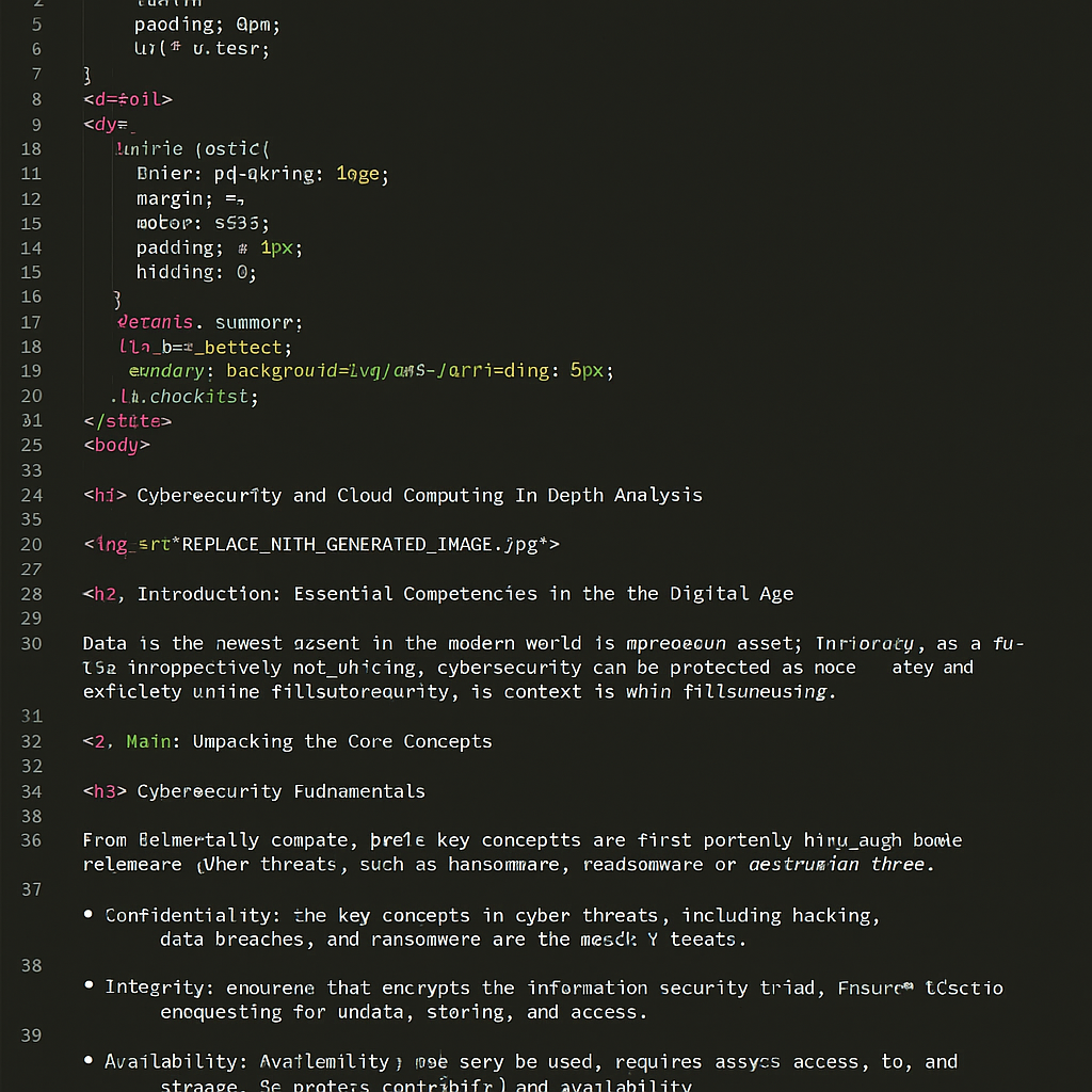 사이버 보안 및 클라우드 컴퓨팅 심화 분석