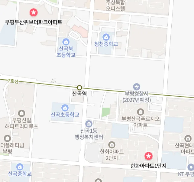 산곡동 아파트 위치 사진