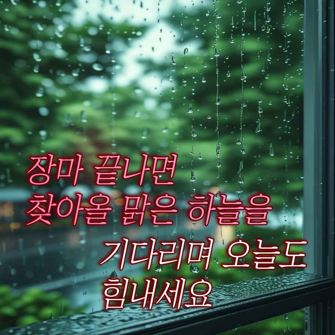 장마 끝나면 찾아올 맑은 하늘을 기다리며 오늘도 힘내세요