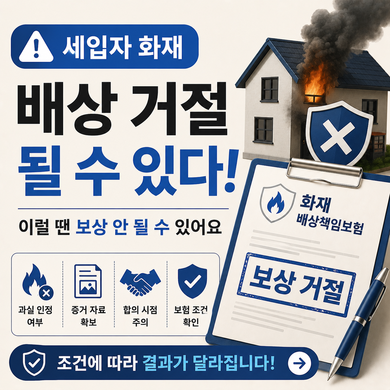 세입자 화재 배상이 거절될 수 있는 조건 안내 이미지