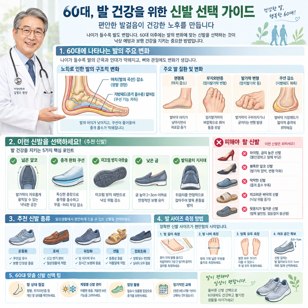 60대부터 신발이 달라져야 할까요? 발 상태로 고르는 기준