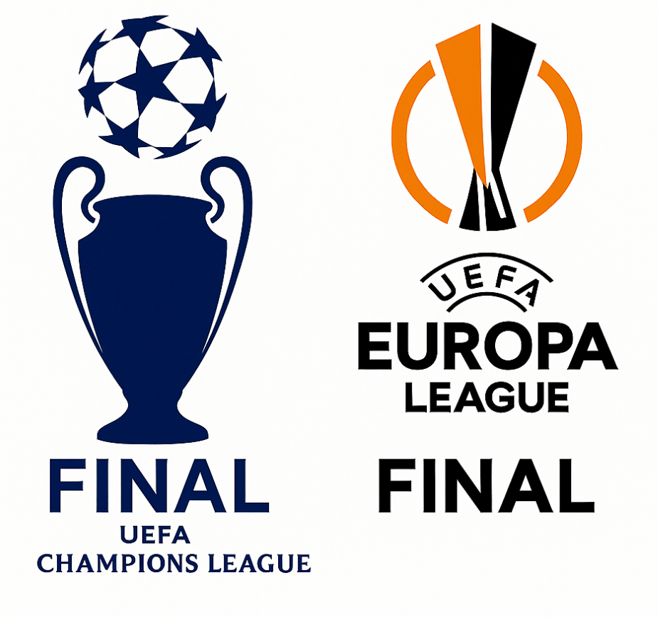 챔피언스리그 결승전 로고와 유로파리그 결승전 로고 이미지