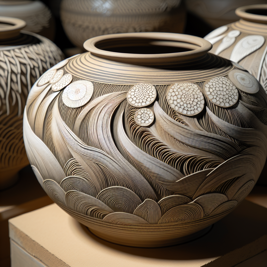 귀얄 기법이 적용된 도자기 표면