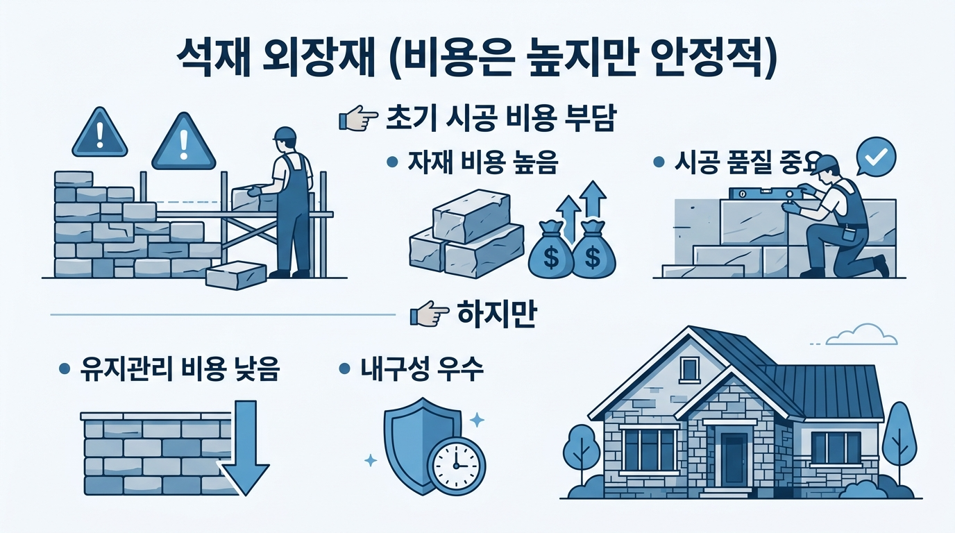 석재 외장재의 장단점