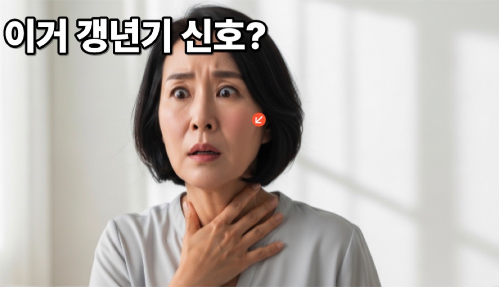 갱년기 열 오르는 증상으로 갑자기 더위를 느끼는 상황