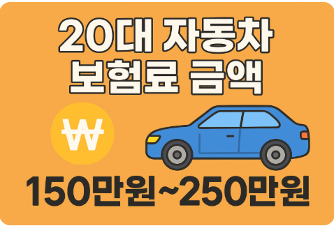 20대 자동차 보험료 금액