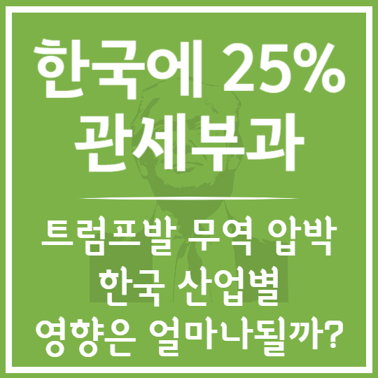 트럼프발 무역 관세 한국 산업별 영향