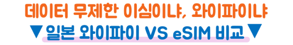 일본-포켓와이파이-eSIM-비교