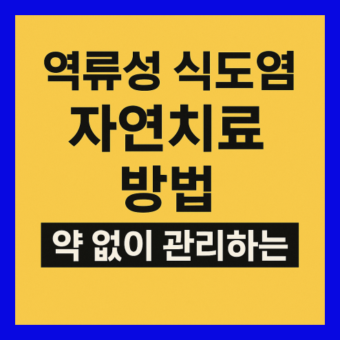 역류성 식도염 자연치료 방법, 생활 습관 총정리!