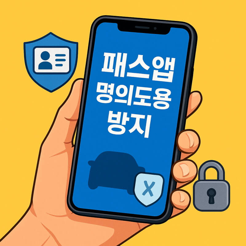 패스앱 명의도용방지 관련 사진