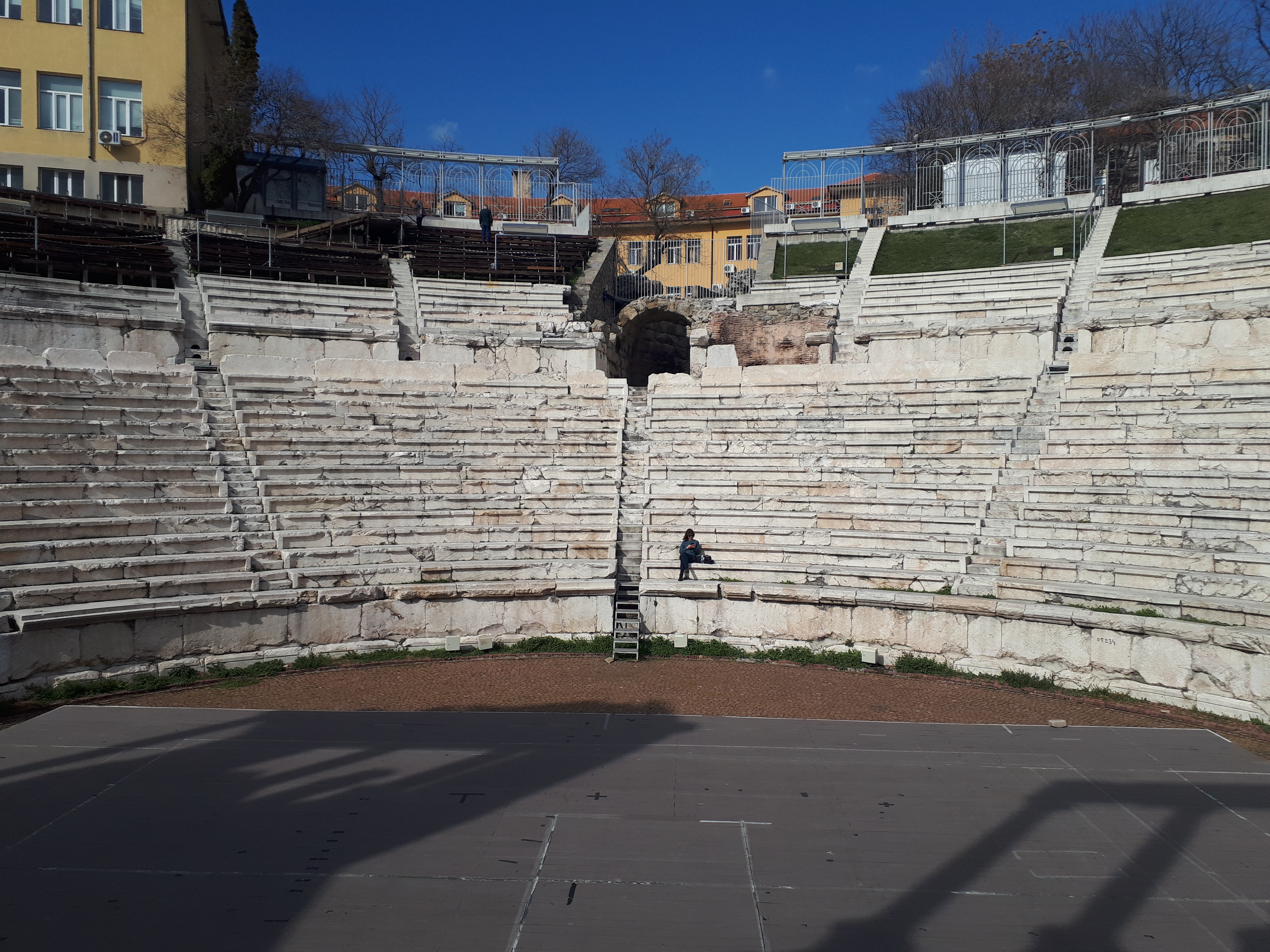 불가리아 플로브디프 필리포폴리스 고대 원형극장 무대에서 바라 본 관람석