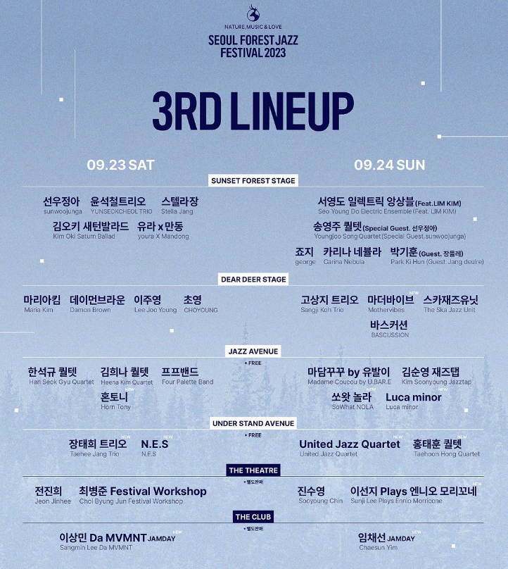 2023-서울숲-재즈-페스티벌-라인업