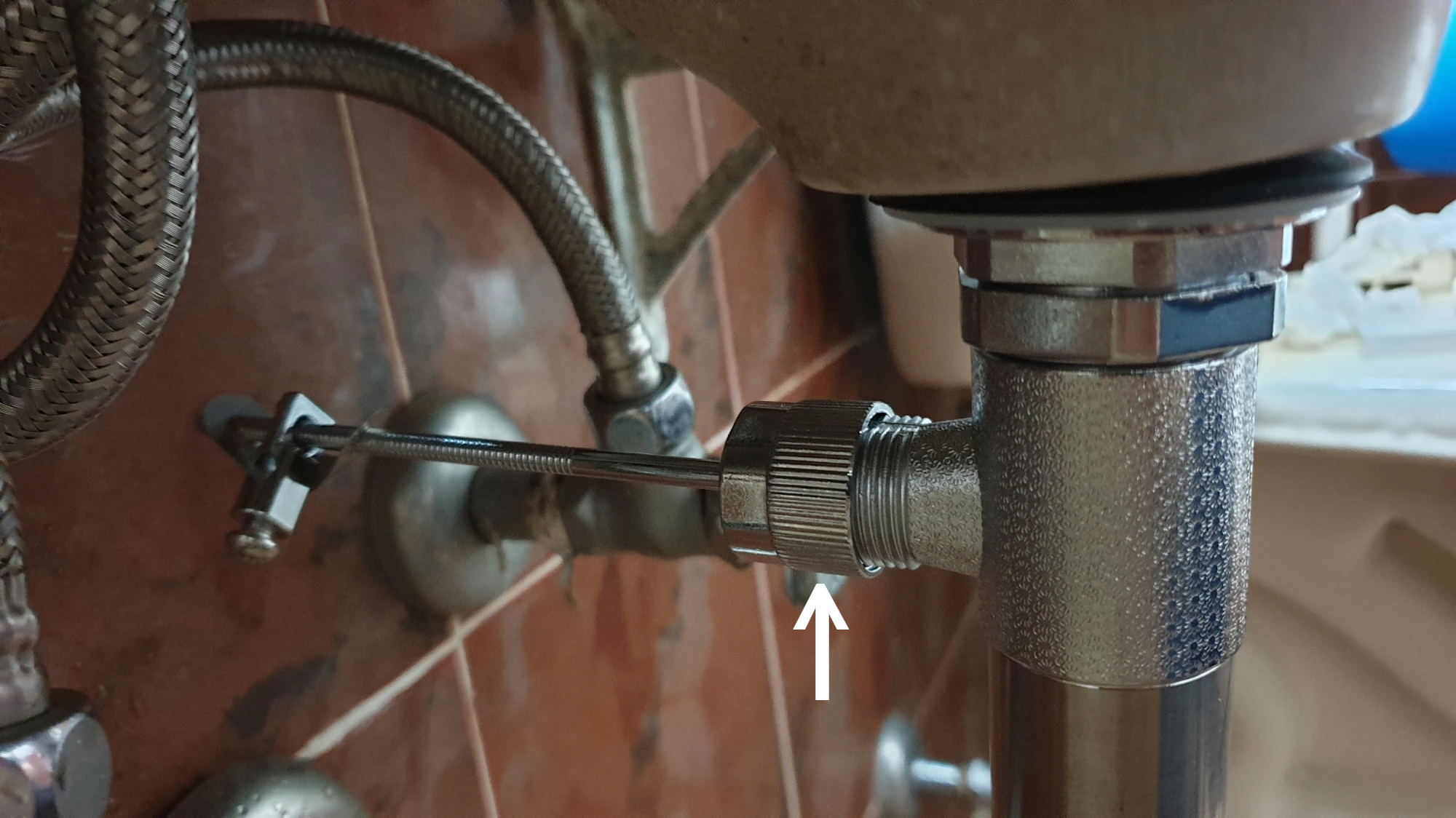 손잡이 연결 막대 끼운 모습