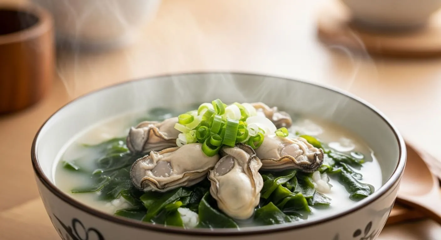 제철 굴 요리 끝판왕 미역굴국밥 만들기 레시피