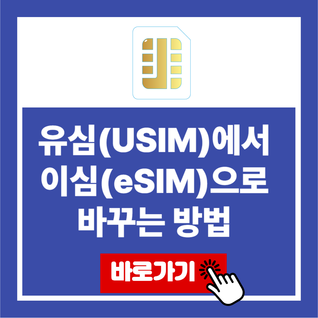 유심(USIM)에서 이심(eSIM)으로 바꾸는 방법