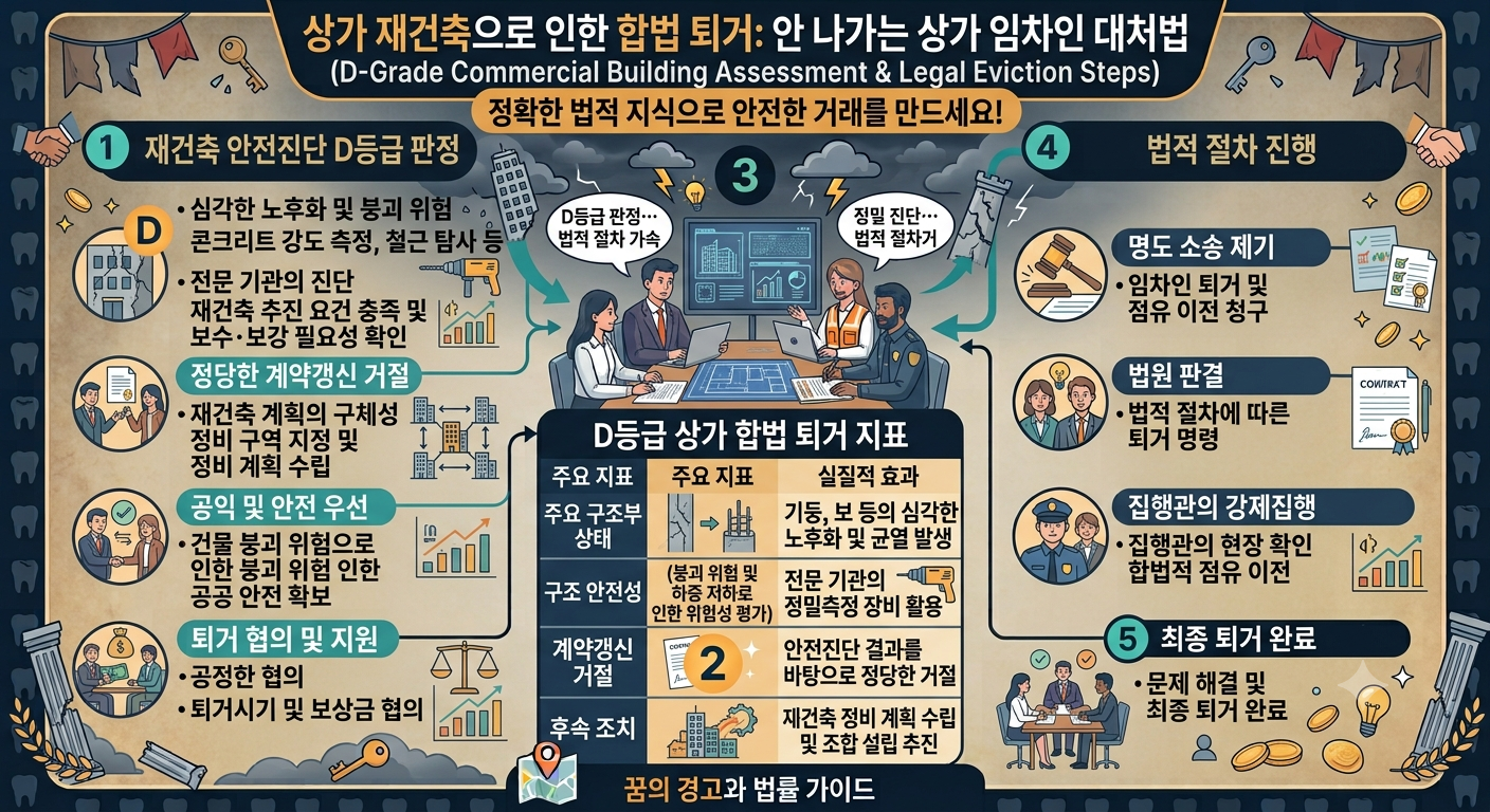 상가 재건축 때문에 10년 계약갱신을 거절, 안 나가는 상가 임차인 합법 퇴거법