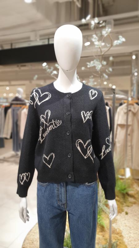 온앤온 하트 라운드 가디건 NJK2WD907