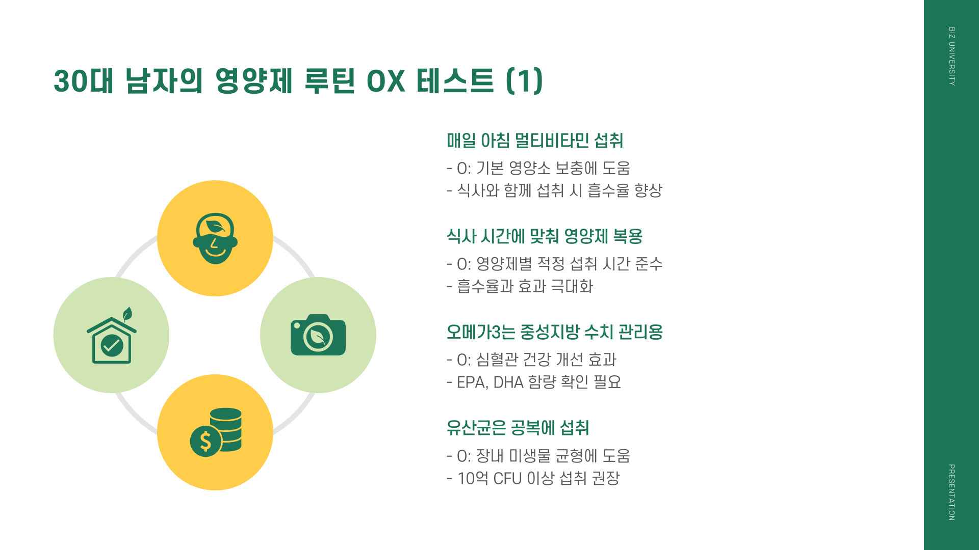 30대 남자의 영양제 루틴