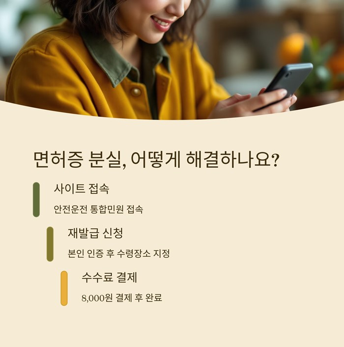 운전면허증 갱신 인터넷 재발급 분실 신고 요약 이미지