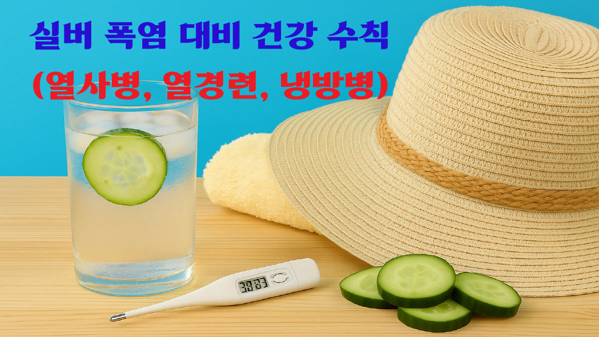 실버 폭염 대비 건강 수칙 (열사병, 열경련, 냉방병)