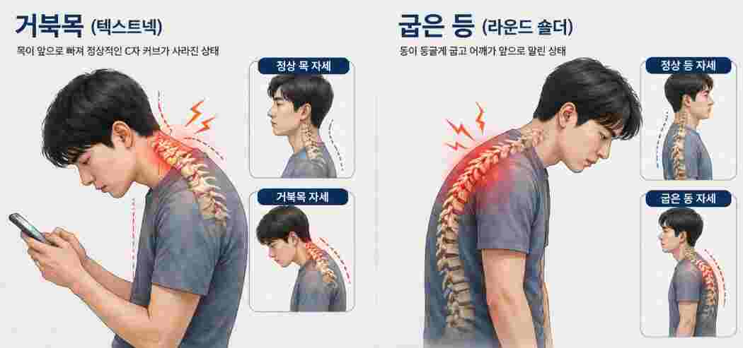 Turtle Neck and Curved Back Causes, Cures, Simple Stretching