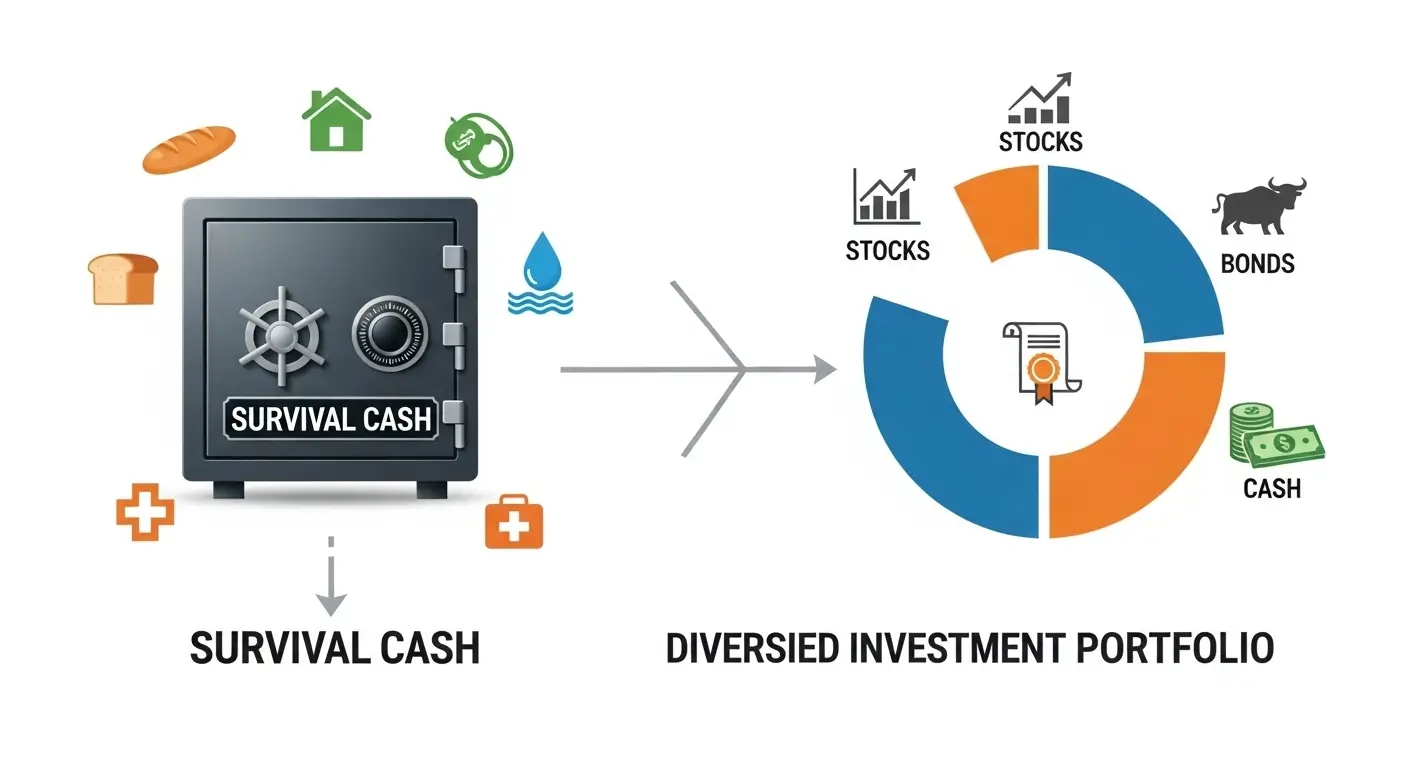 생존을 위한 비상금과 투자를 위한 전략적 현금을 명확히 분리하여 관리하는 방법