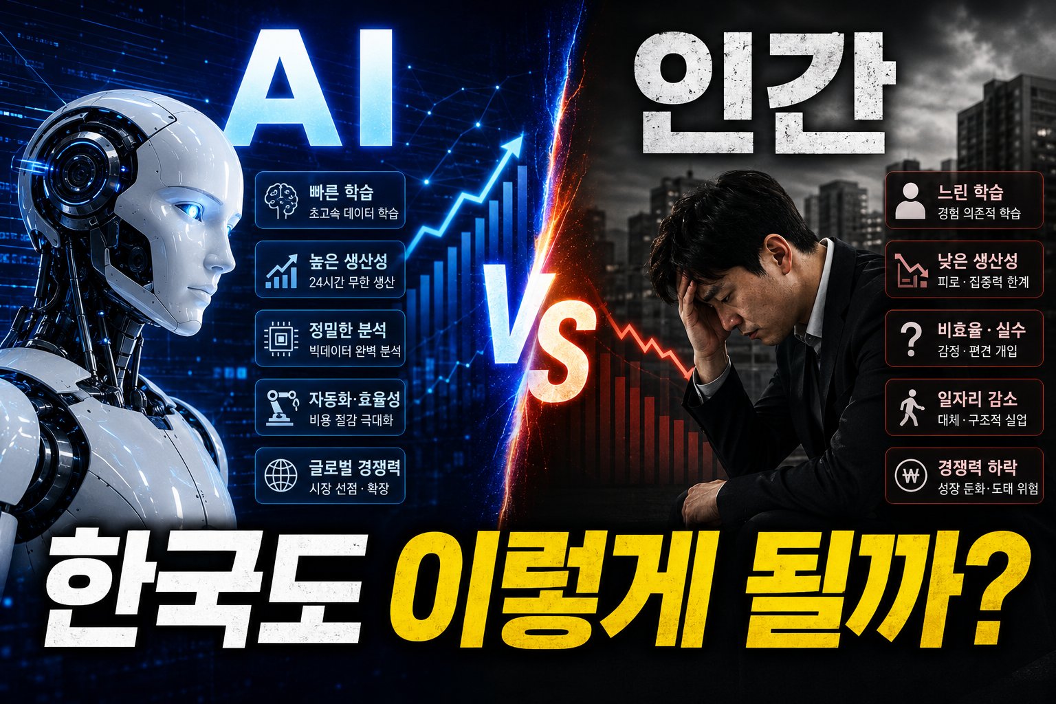 AI vs 인간 한국도 이렇게 될까? 미국의 고용에 관련 정책에 대한 이미지