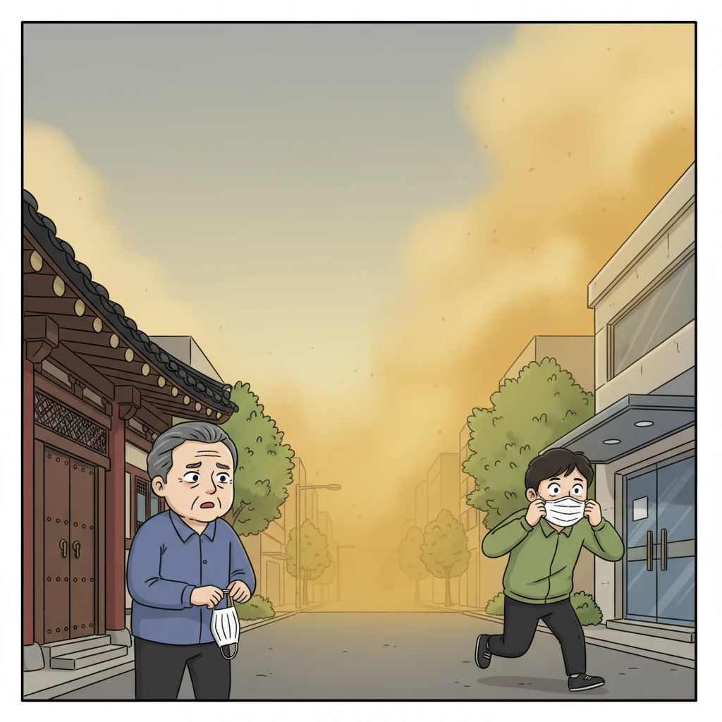 황사 주의보 경보 기준과 농도별 야외..