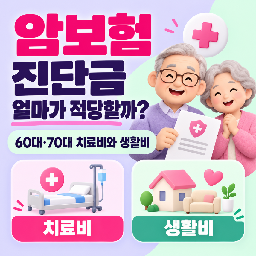 암보험 진단금 얼마가 적당할까?｜60대&middot;70대 암 치료비와 생활비 기준 총정리