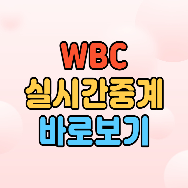 WBC 실시간중계