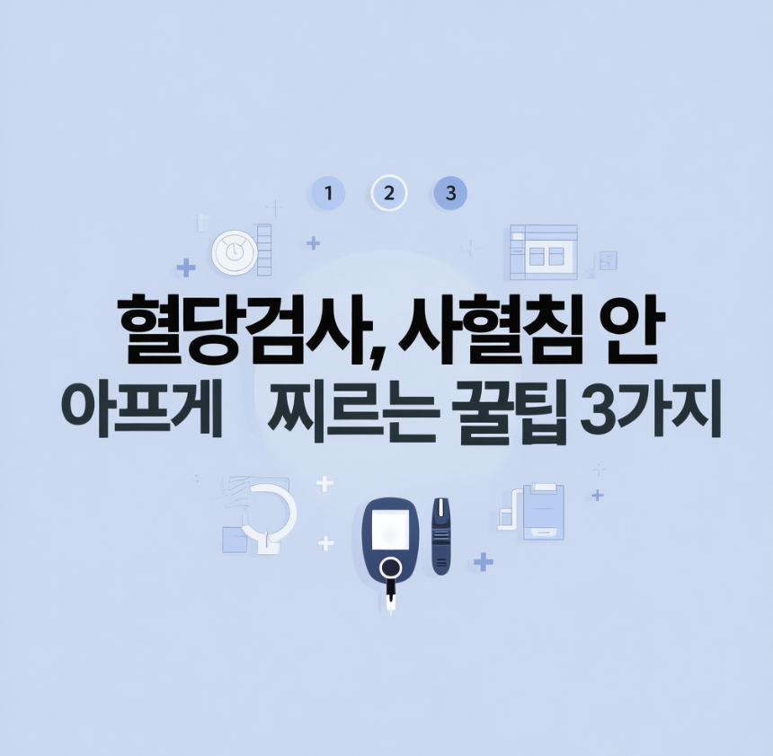 혈당검사, 사혈침 안 아프게 찌르는 꿀팁 3가지