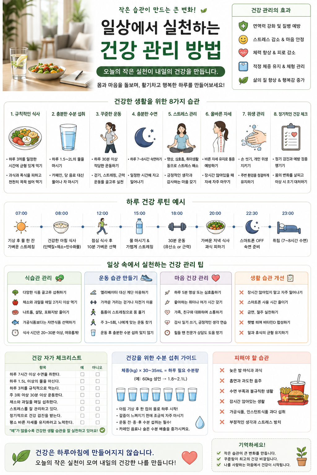 일상에서 실천하는 건강 관리 방법 관련 사진