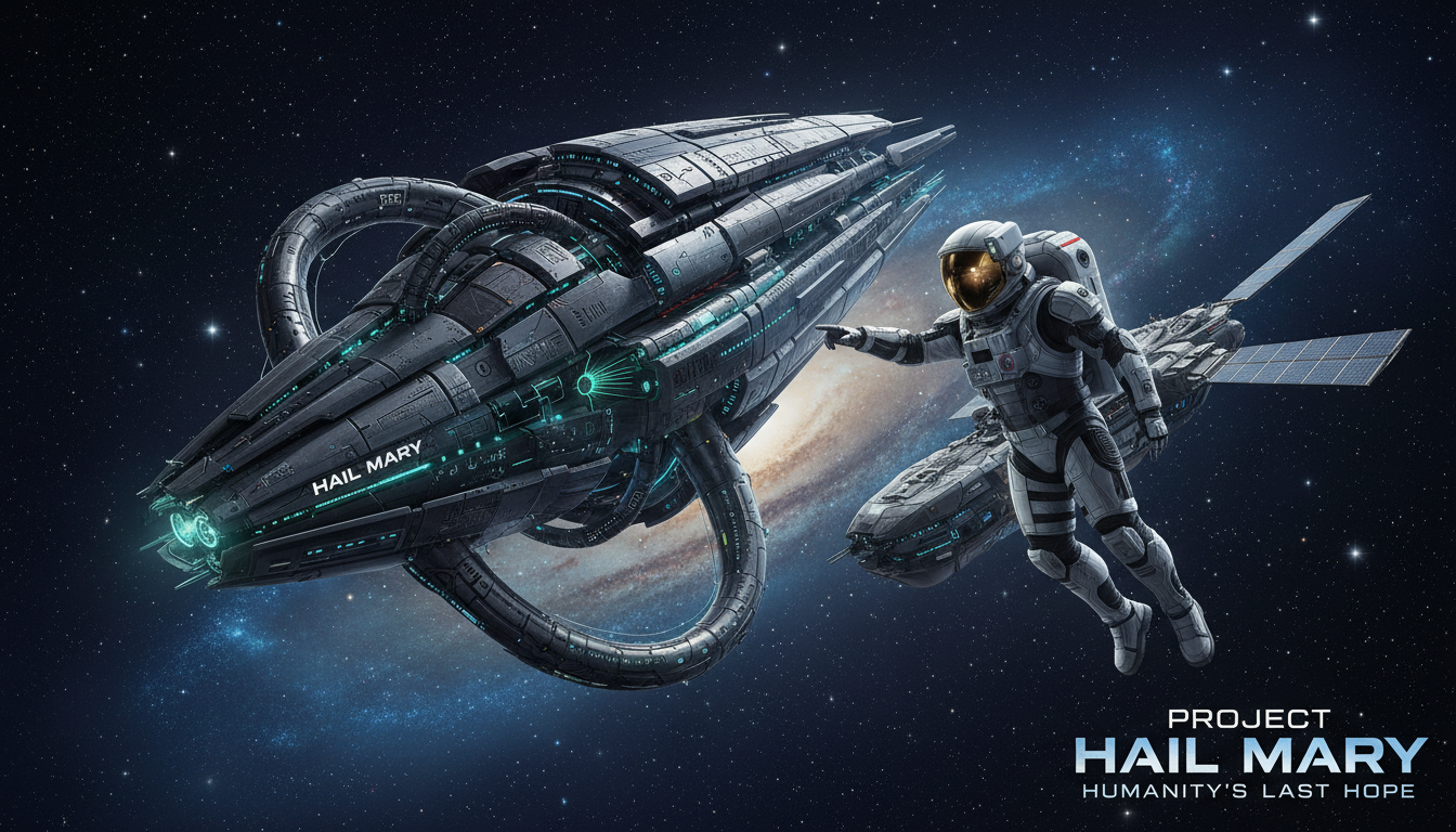 광활한 우주 한가운데서 신비로운 외계 우주선을 마주한 우주비행사의 경이로운 뒷모습