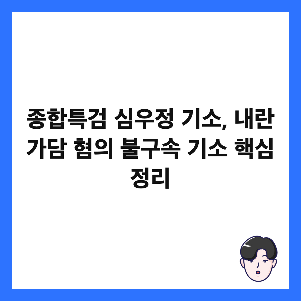 종합특검 심우정 기소, 내란 가담 혐의 불구속 기소 핵심 정리 썸네일