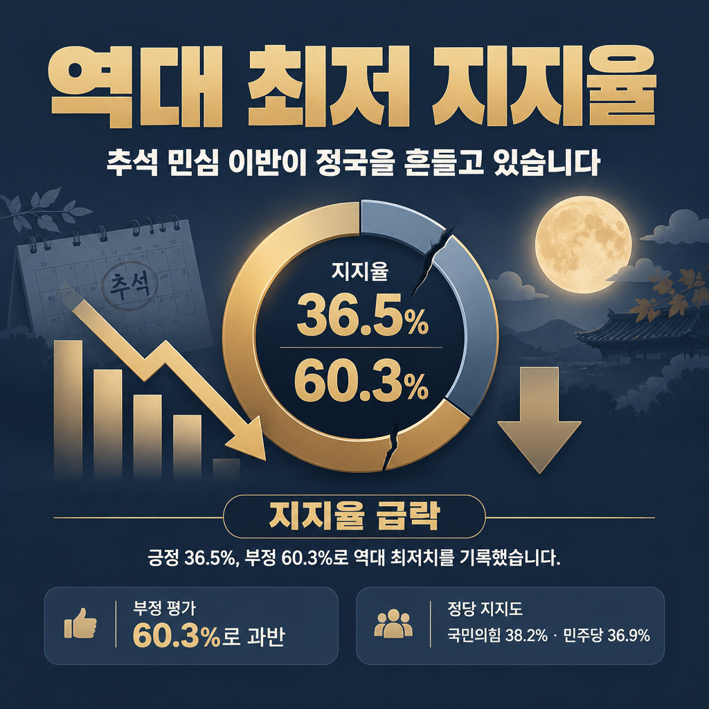역대 최저 지지율