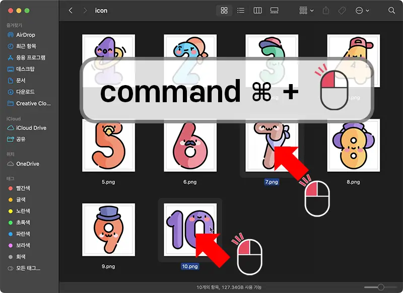 맥에서 원하는 파일만 선택하는 방법