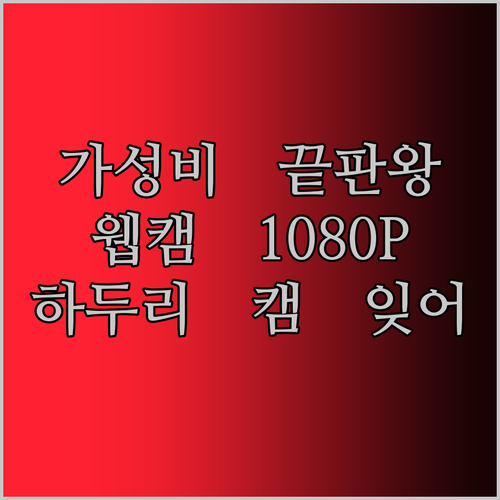가성비 끝판왕 지군 웹캠! 10년 전