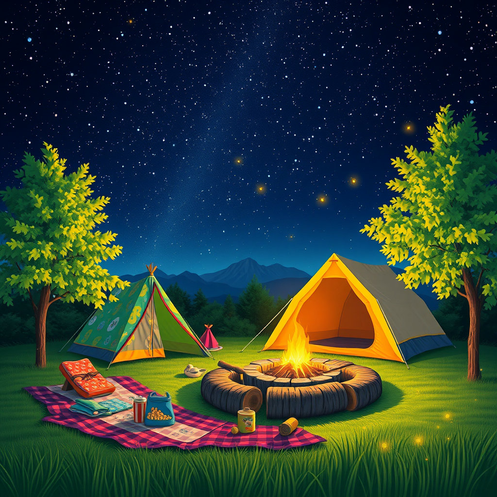 햇살 가득한 낮의 캠핑도 좋지만, 은하수와 별빛으로 가득 찬 밤하늘을 감상하는 여름 캠핑은 또 다른 감동을 줍니다.