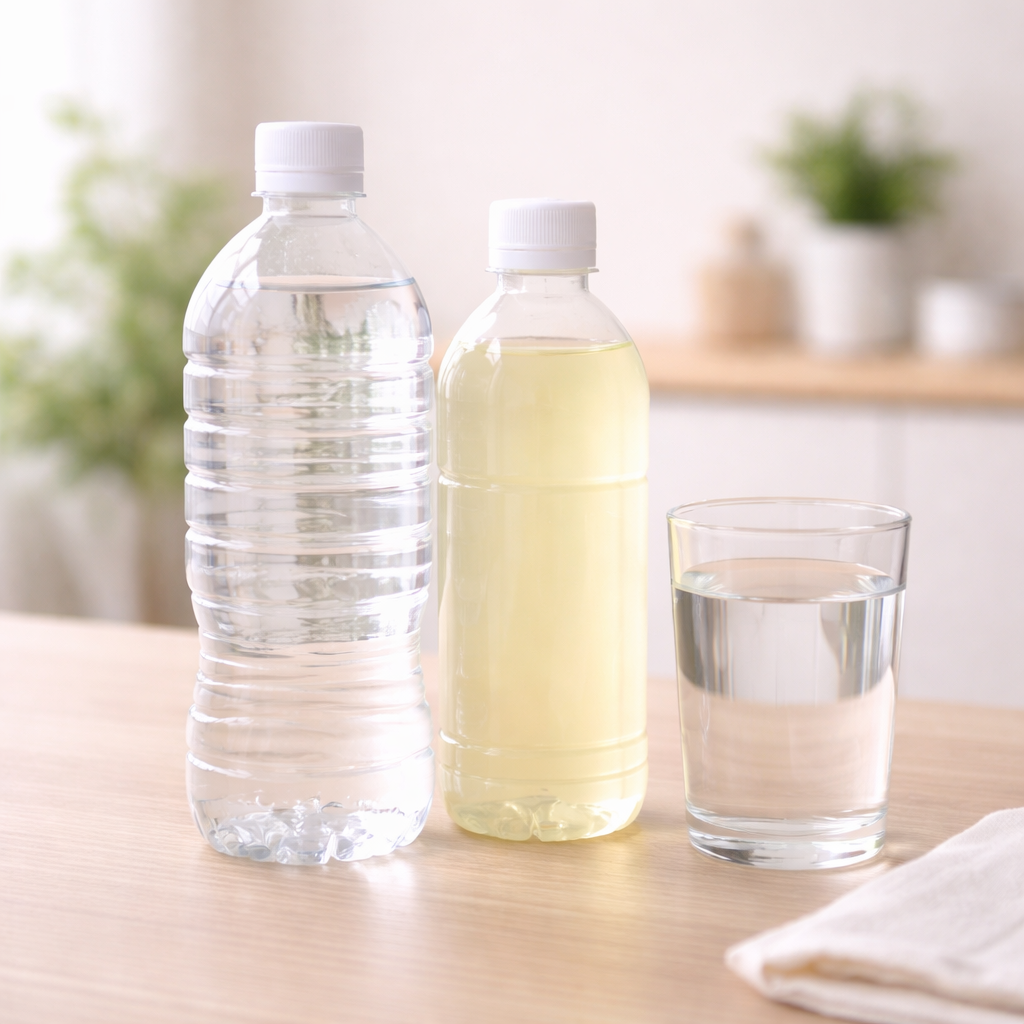 설사로 인한 탈수를 예방하기 위한 수분 보충의 중요성을 상징한 이미지